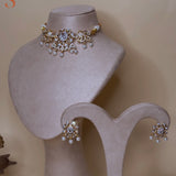 Goudkleurige sieradenset met olifanten, parels en kristallen