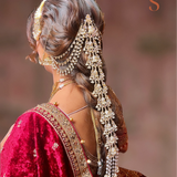 Gold-colored hair accessories with stones and pearls - 6 variants