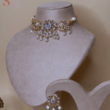 Goudkleurige sieradenset met olifanten, parels en kristallen